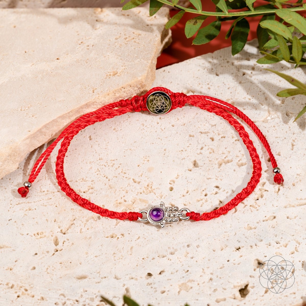 Hamsa Hand of Protection - Four-Strand Red String Bracelet by Conscious Items
