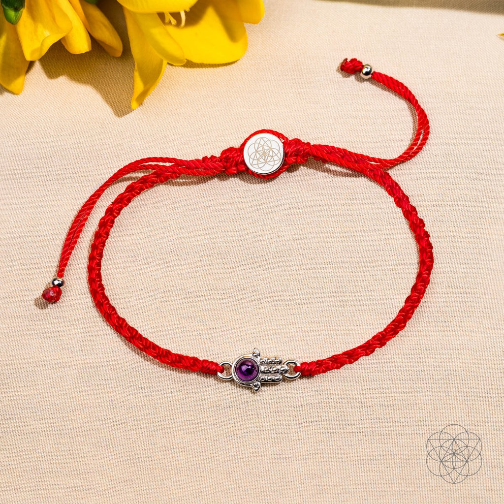 Hamsa Hand of Protection - Four-Strand Red String Bracelet by Conscious Items