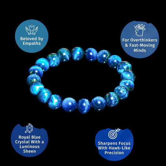 Hawk’s Focus – Royal Blue Tiger’s Eye Bracelet - AetherLux.Shop