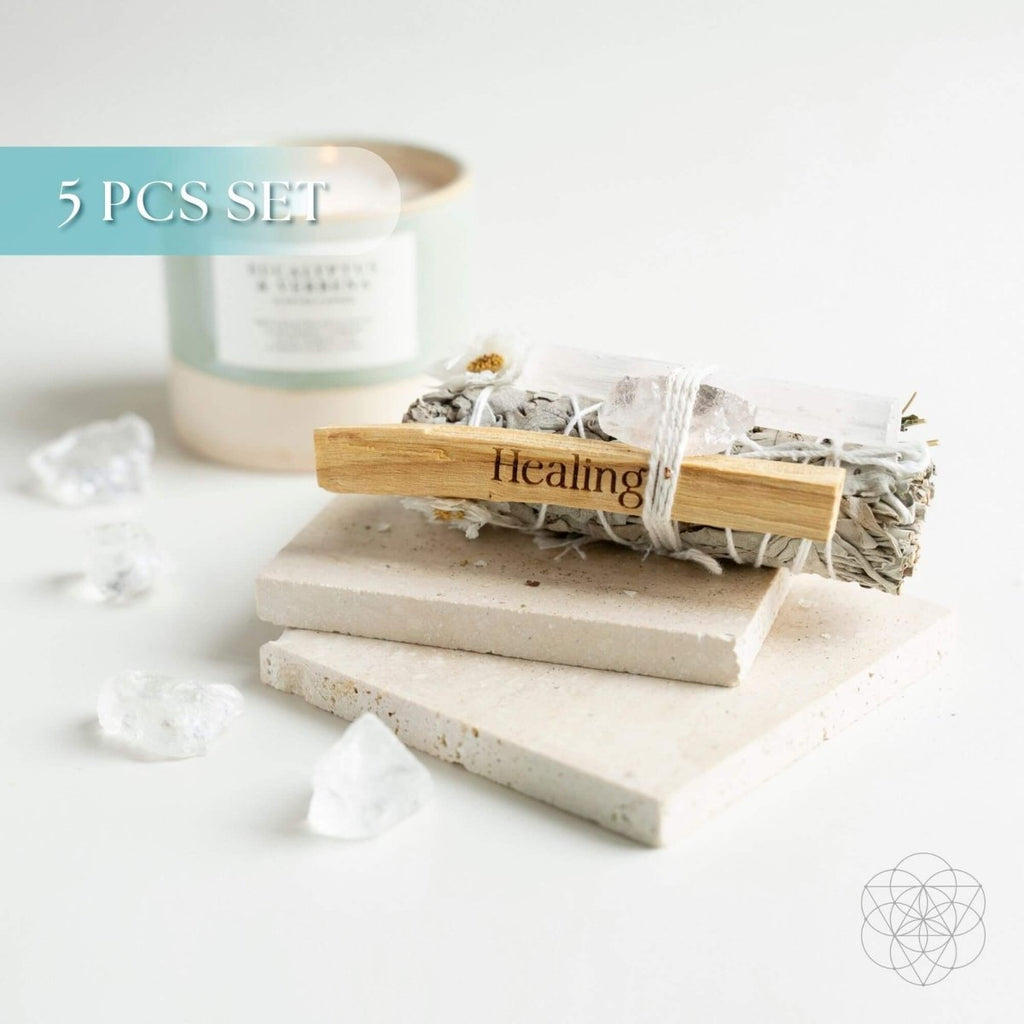 Heal My Heart - Holistic Healing Smudge Kit (5 pieces) by Conscious Items