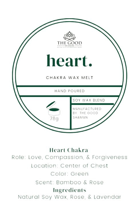 Heart Chakra – Luxe Hand-Poured Natural Soy Wax Melts - AetherLux.Shop