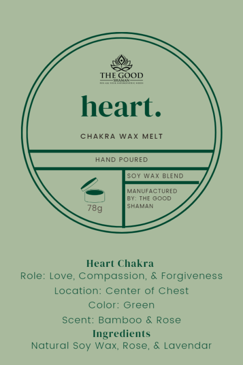 Heart Chakra – Luxe Hand-Poured Natural Soy Wax Melts by The Good Shaman