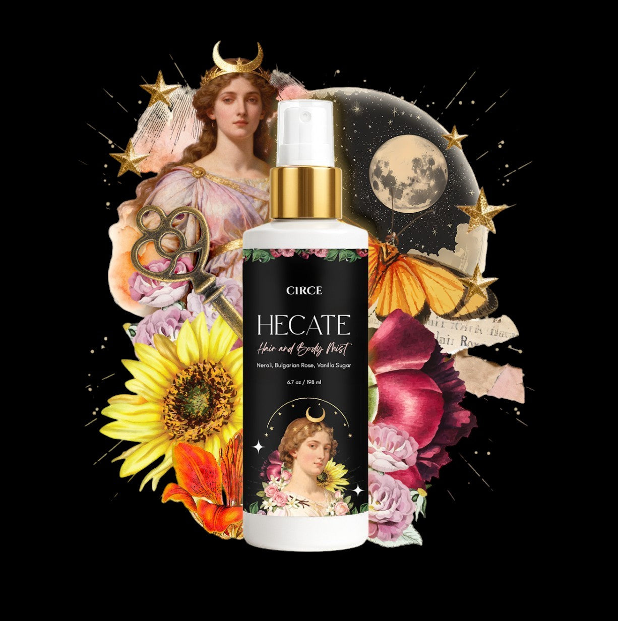 Hecate Hair & Body Mist – Neroli, Bulgarian Rose & Vanilla Sugar | 6.7 oz by Circe Boutique
