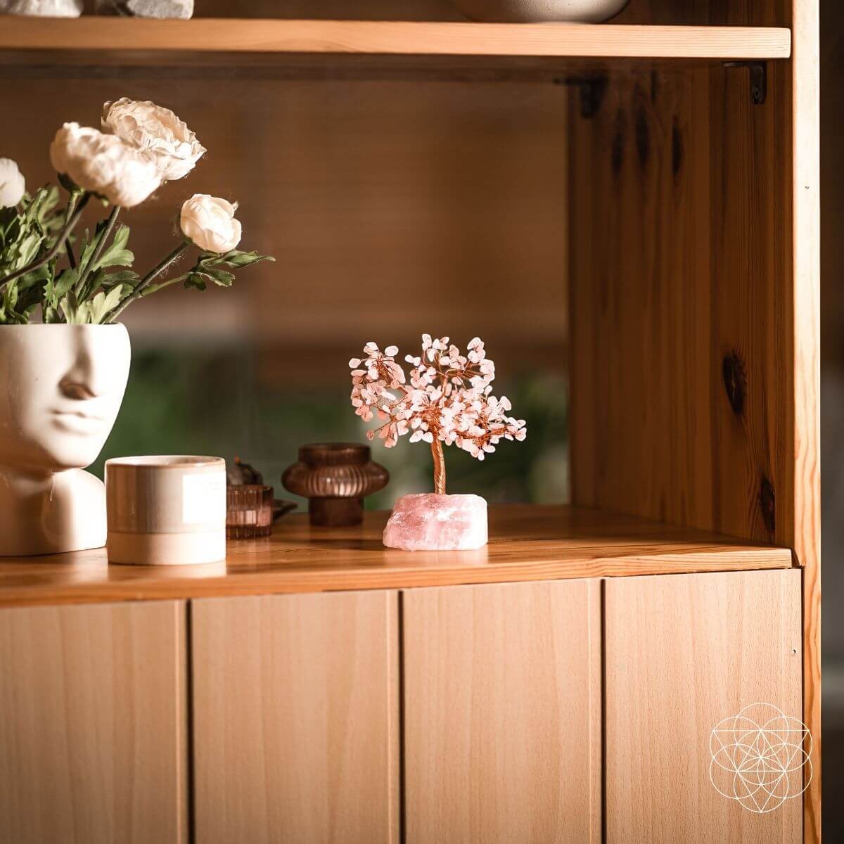 Home Sweet Home - Feng Shui Rose Quartz Tree by Conscious Items