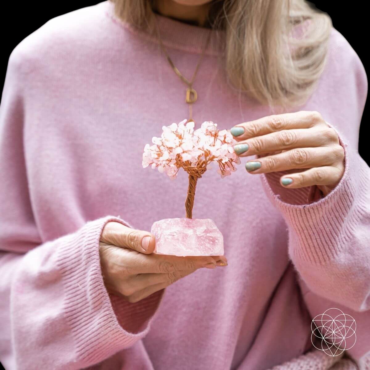 Home Sweet Home - Feng Shui Rose Quartz Tree by Conscious Items