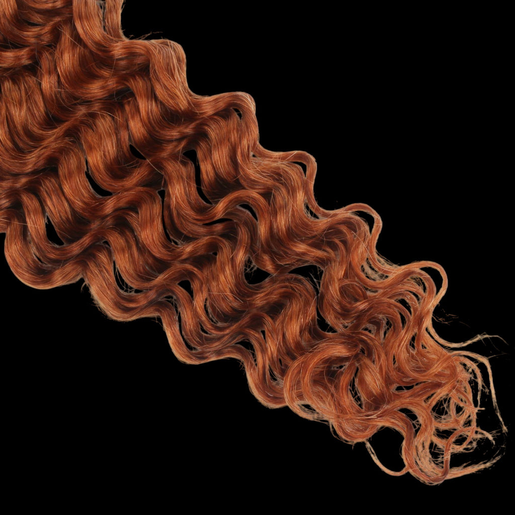 Copper Deep Wave Color 350 Bulk 100% Human Braiding Hair by Private Label