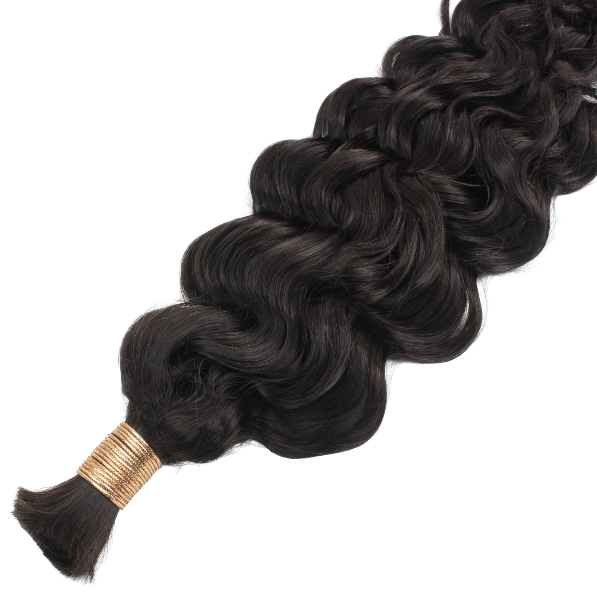 Beach Wave Bulk 100% Human Braiding Hair by Private Label
