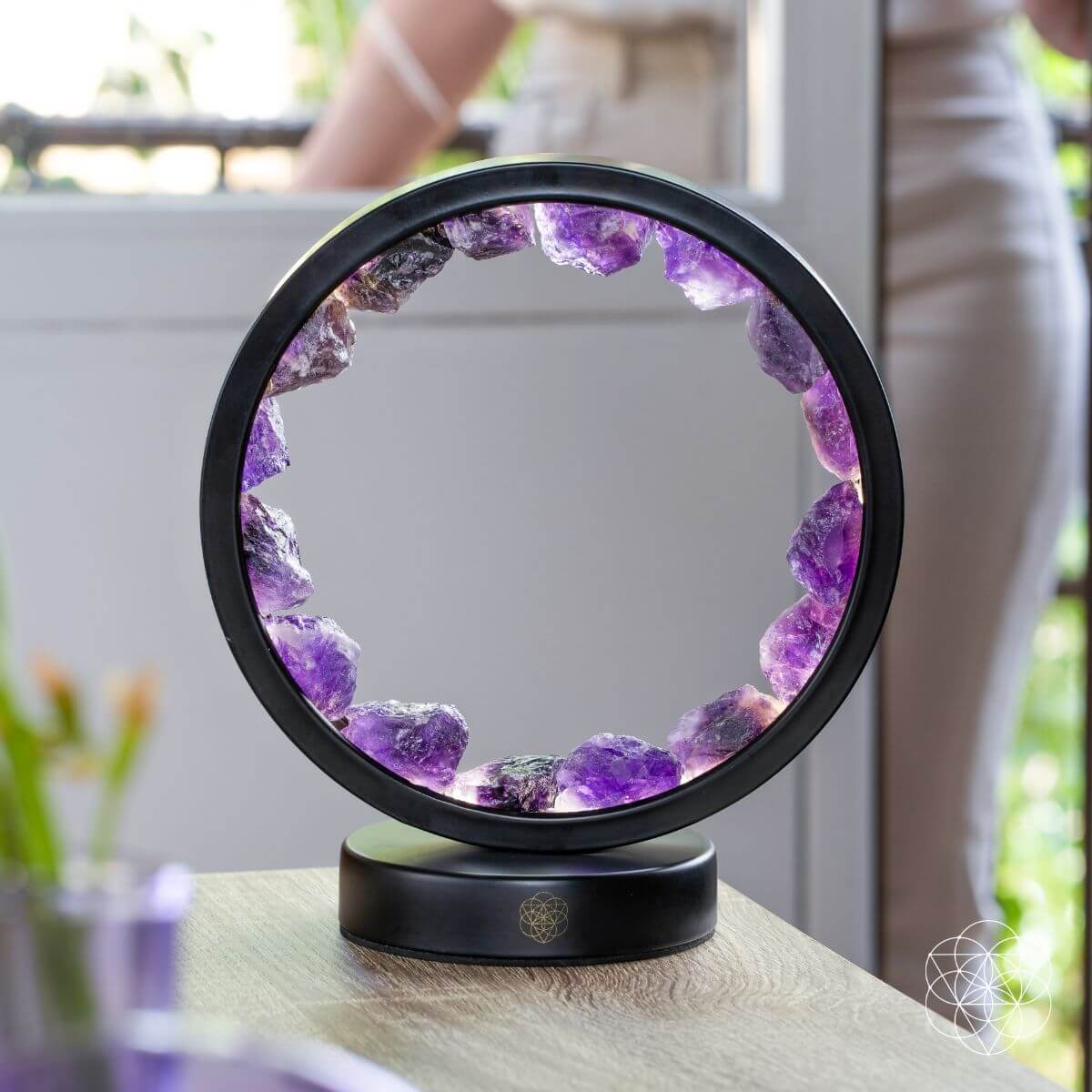 I Am At Peace - Spiritual Protection Amethyst Lamp - AetherLux.Shop