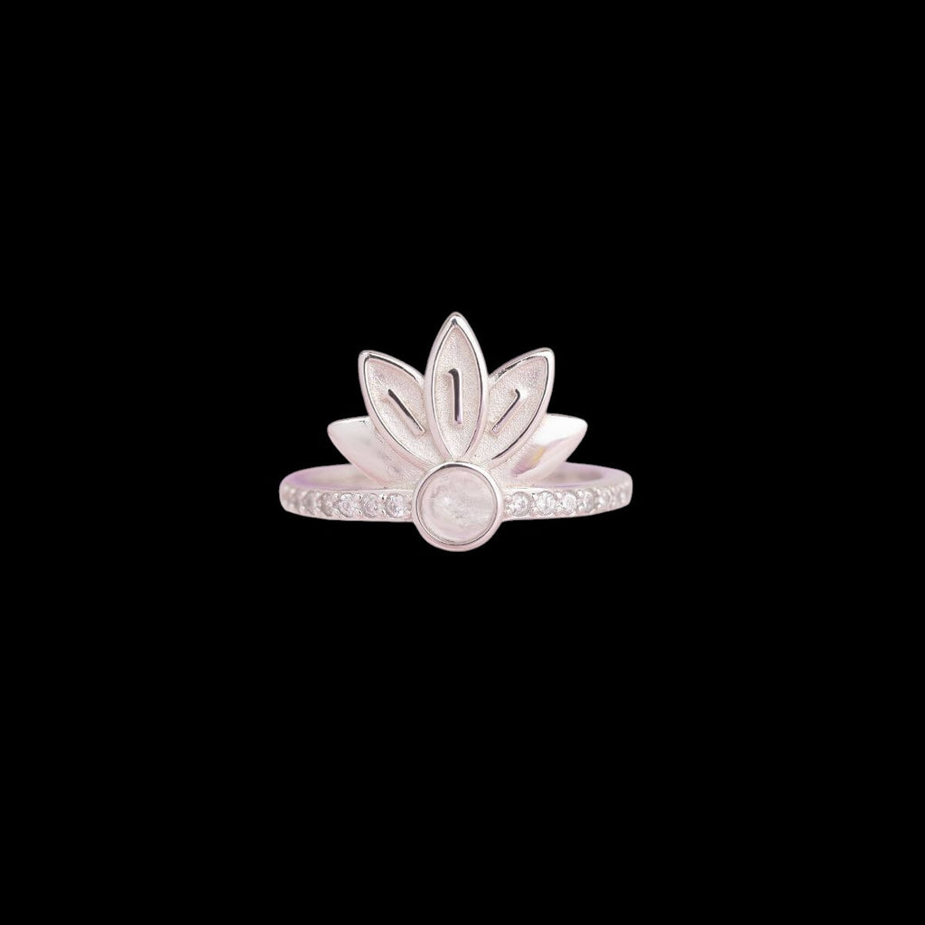 I Am Divinely Guided: 111 Angel Number Silver Lotus Ring by Conscious Items