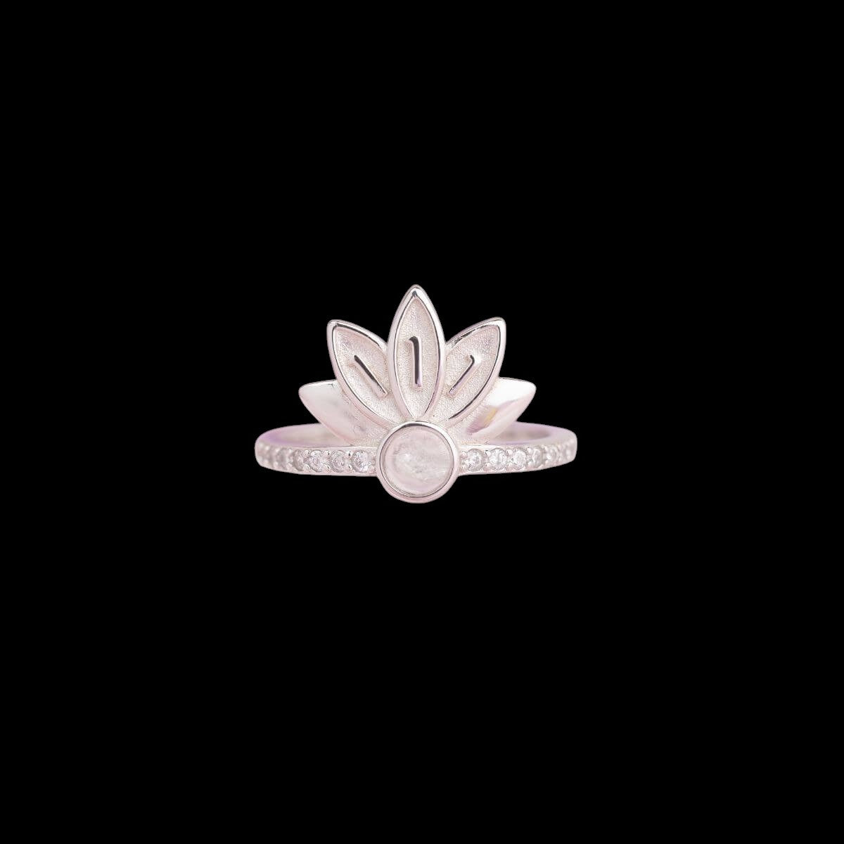I Am Divinely Guided: 111 Angel Number Silver Lotus Ring by Conscious Items