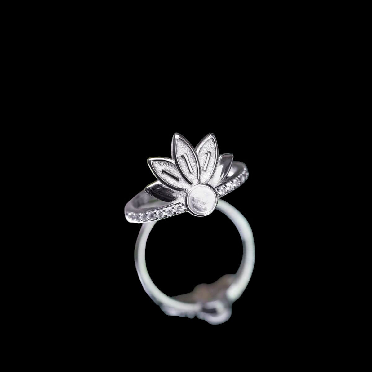 I Am Divinely Guided: 111 Angel Number Silver Lotus Ring by Conscious Items