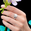 I Am Divinely Guided: 111 Angel Number Silver Lotus Ring by Conscious Items