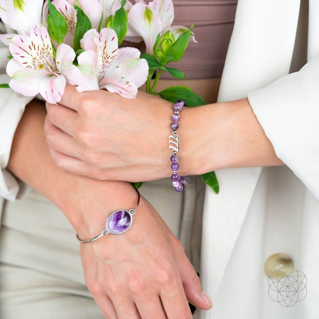 I Am Fortunate - 777 Lucky Amethyst Bracelet Set by Conscious Items