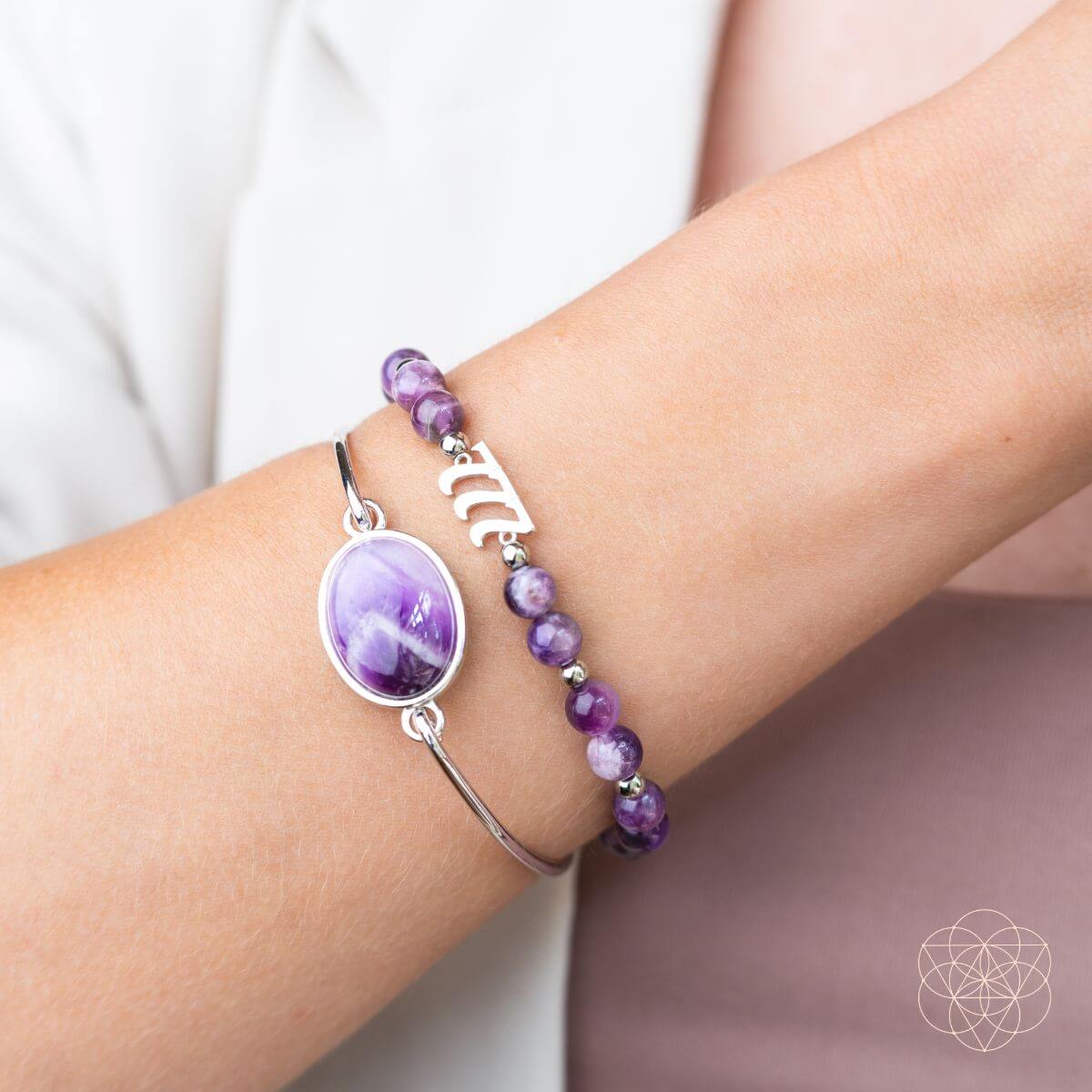 I Am Fortunate - 777 Lucky Amethyst Bracelet Set by Conscious Items