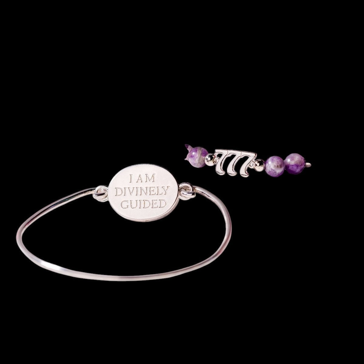 I Am Fortunate - 777 Lucky Amethyst Bracelet Set by Conscious Items