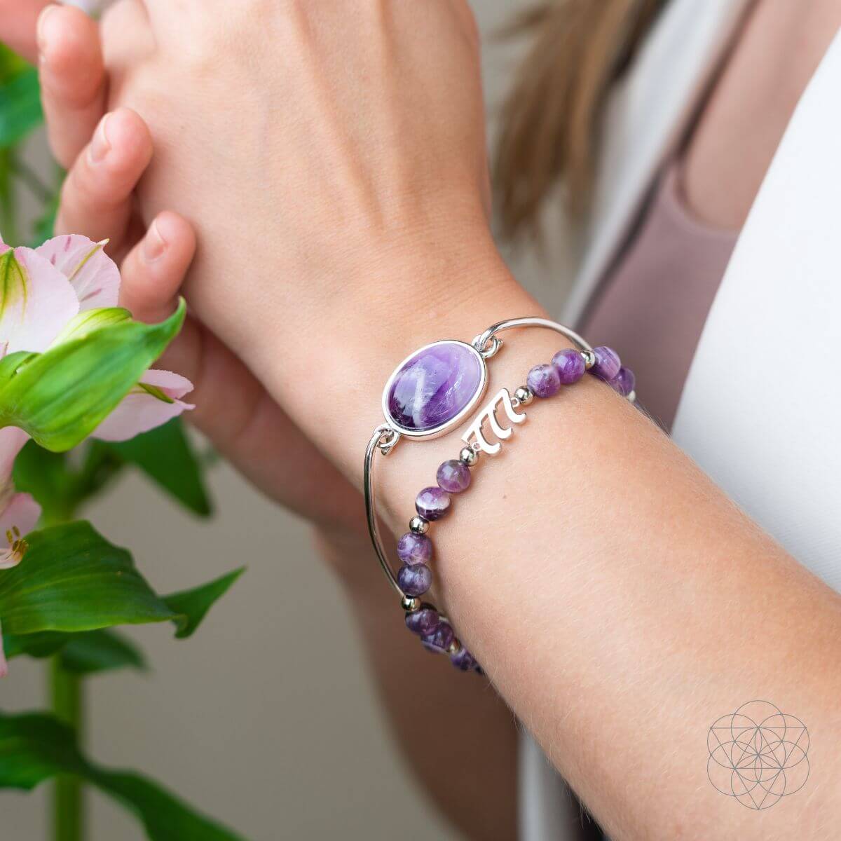 I Am Fortunate - 777 Lucky Amethyst Bracelet Set by Conscious Items