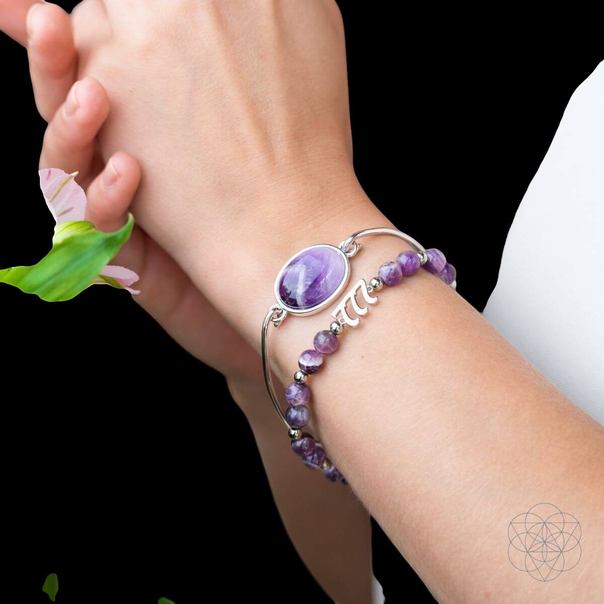 I Am Fortunate - 777 Lucky Amethyst Bracelet Set by Conscious Items