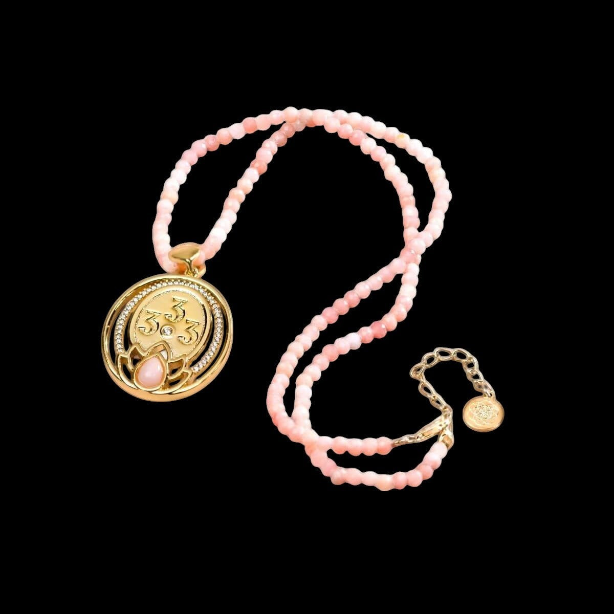 I Am Love - 333 Pink Opal Silver Necklace of True Love by Conscious Items