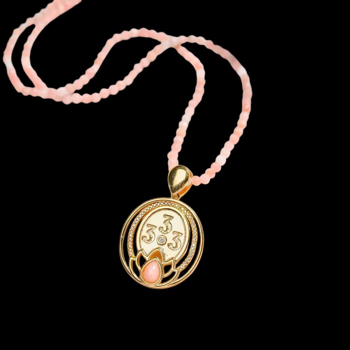 I Am Love - 333 Pink Opal Silver Necklace of True Love by Conscious Items