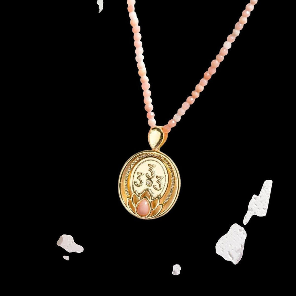 I Am Love - 333 Pink Opal Silver Necklace of True Love by Conscious Items