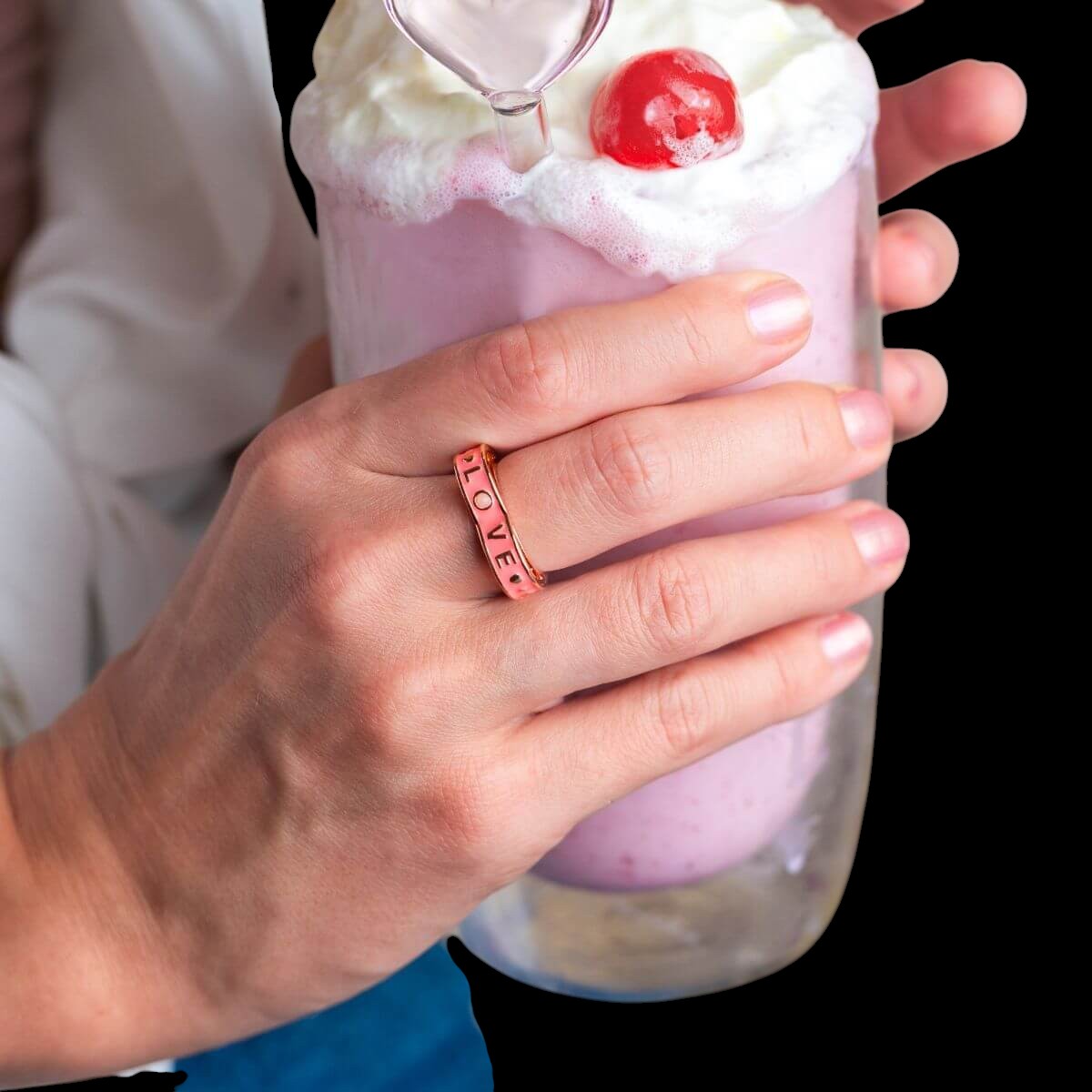 I Love My Life - Heart Awakening Pink Opal Ring by Conscious Items