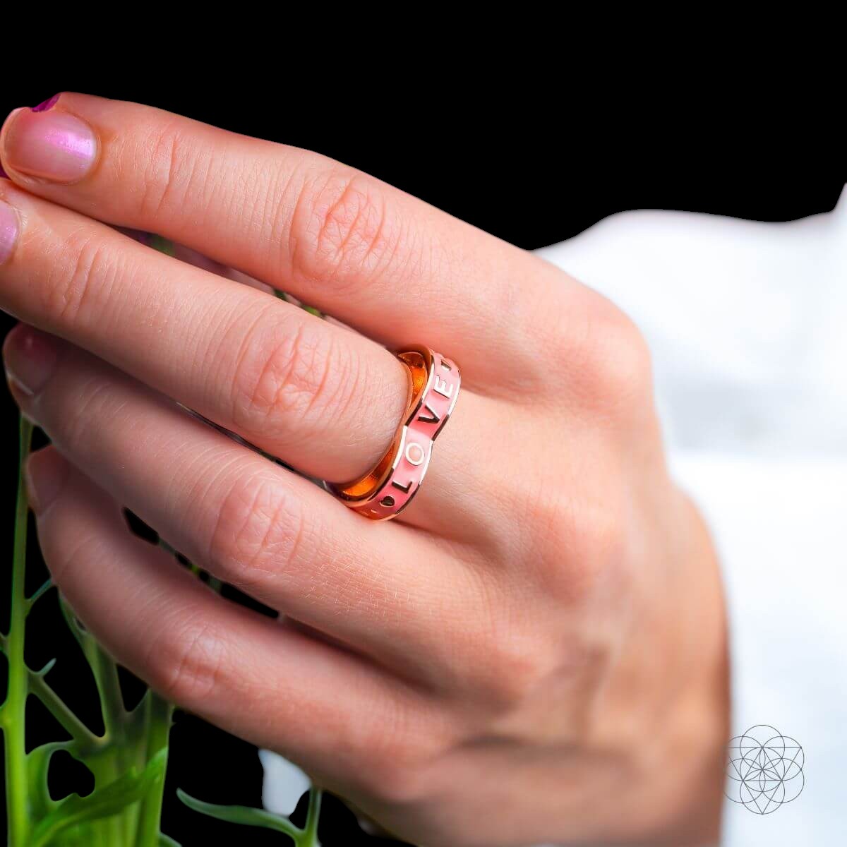 I Love My Life - Heart Awakening Pink Opal Ring by Conscious Items