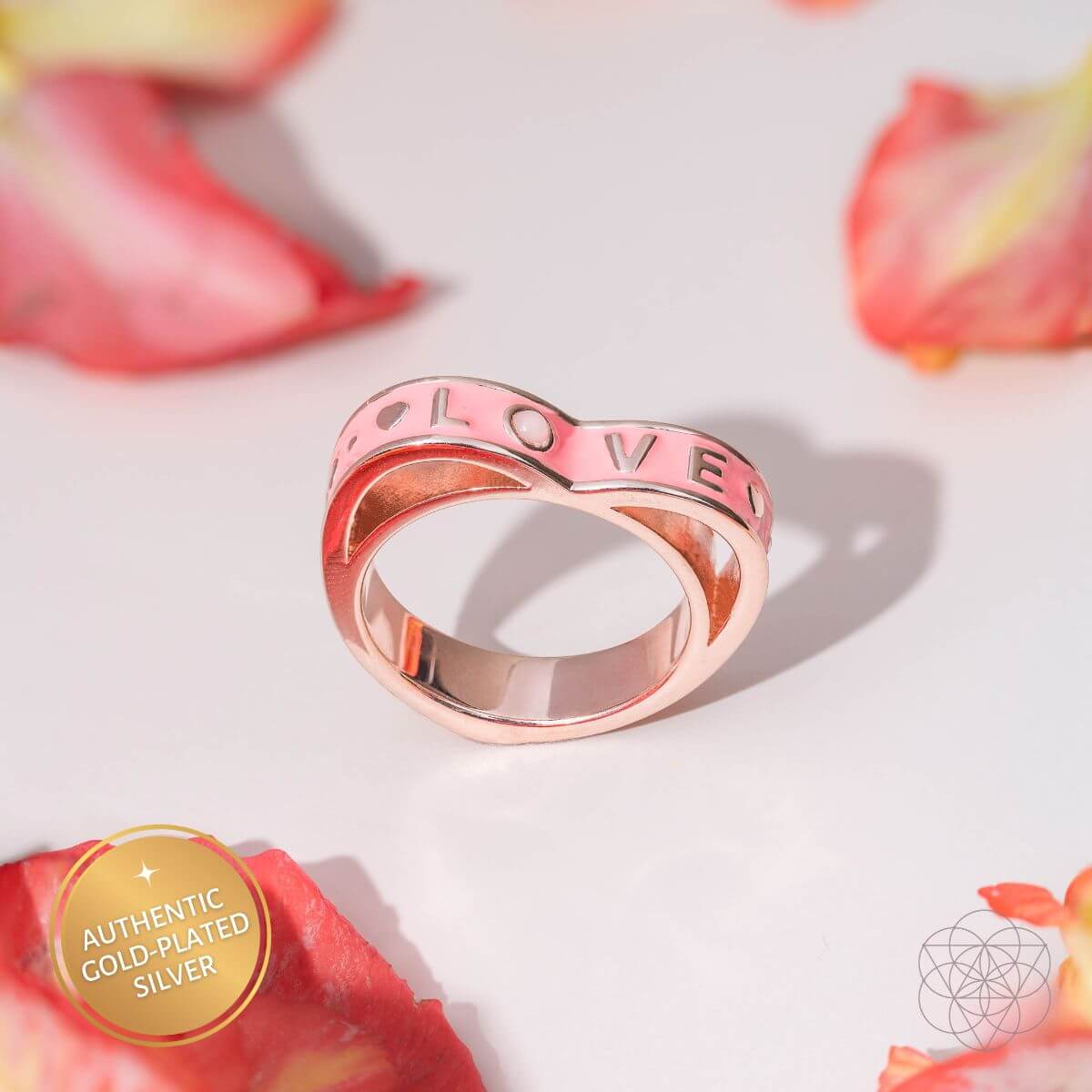 I Love My Life - Heart Awakening Pink Opal Ring by Conscious Items
