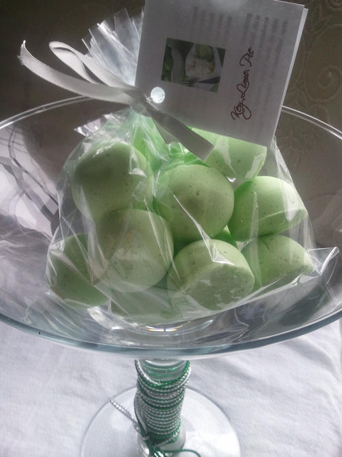 14 bath bombs in Key Lime Pie fragrance, gift bag bath fizzies with shea butter, great for kids...and adults too by Spa Pure