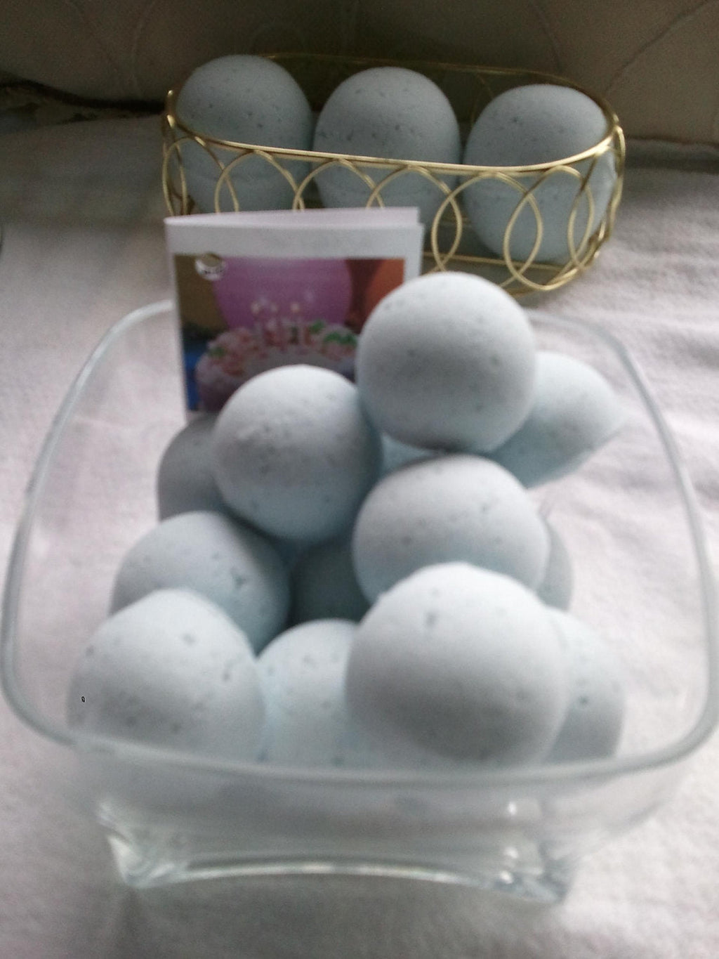 14 bath bombs (select from over 100 fragrances) our Little Bag of Balls (great for dry skin) by Spa Pure