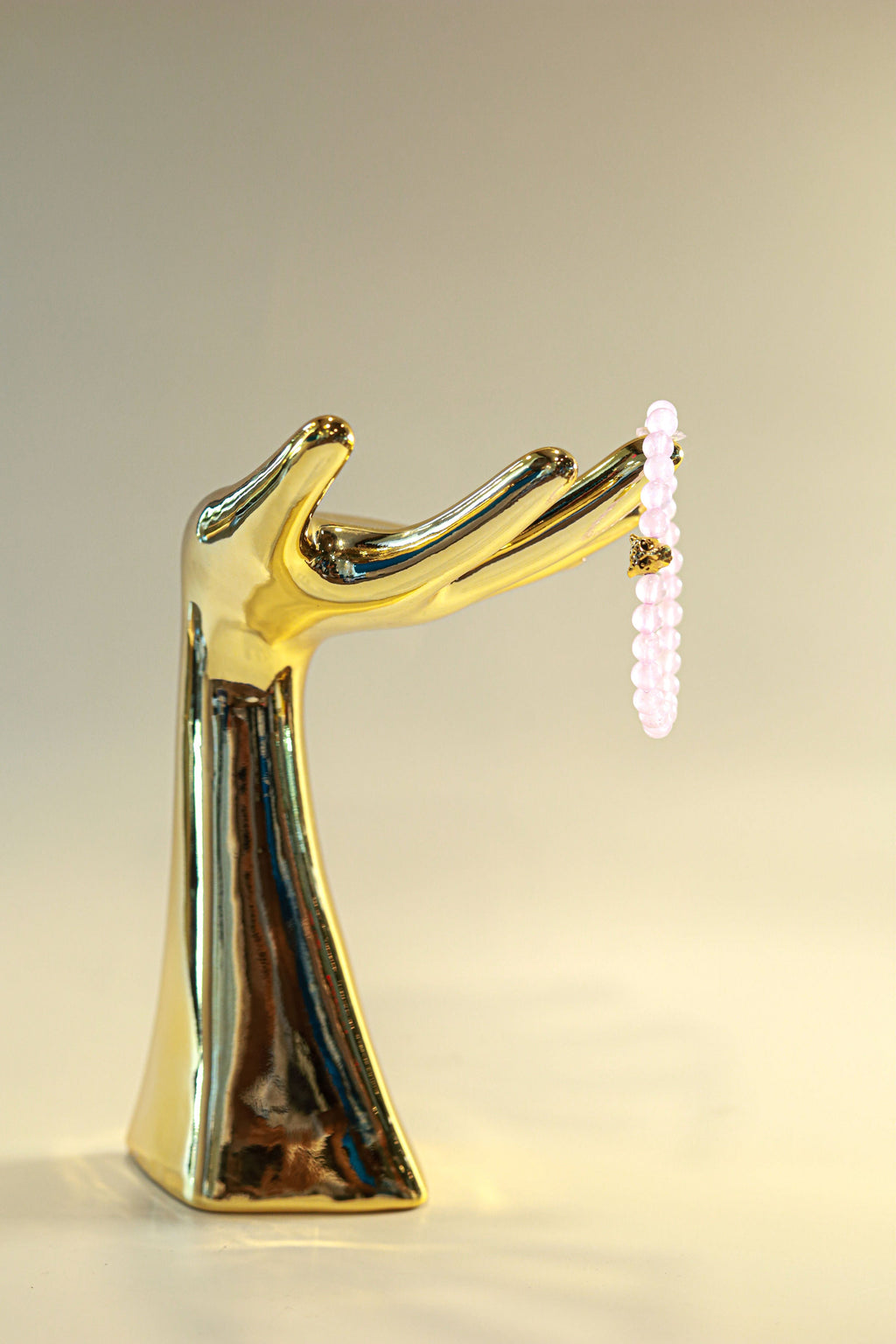 Rose Quartz Crystal Bracelet • Gold Cheetah by The Good Shaman