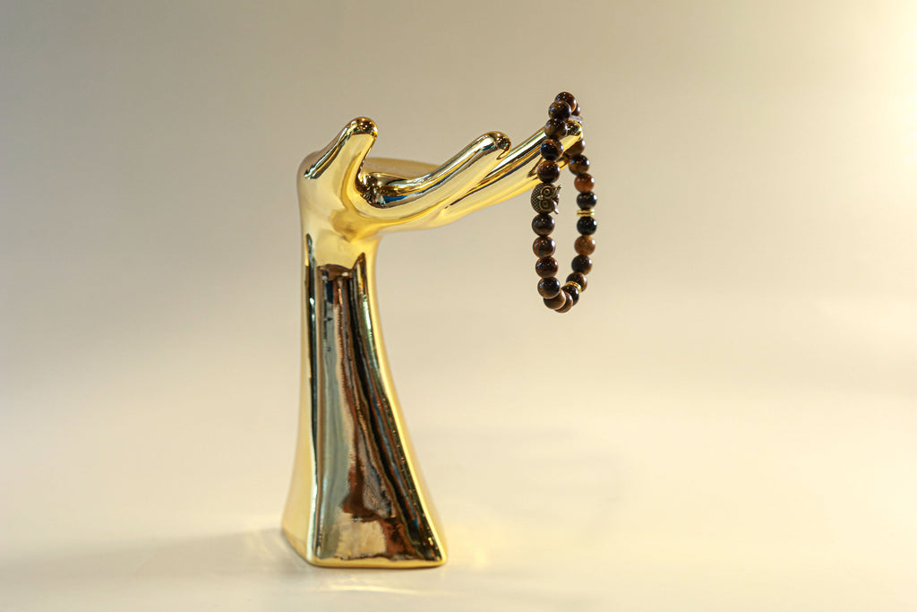 Tiger Eye Crystal Bracelet • Bronze Owl by The Good Shaman