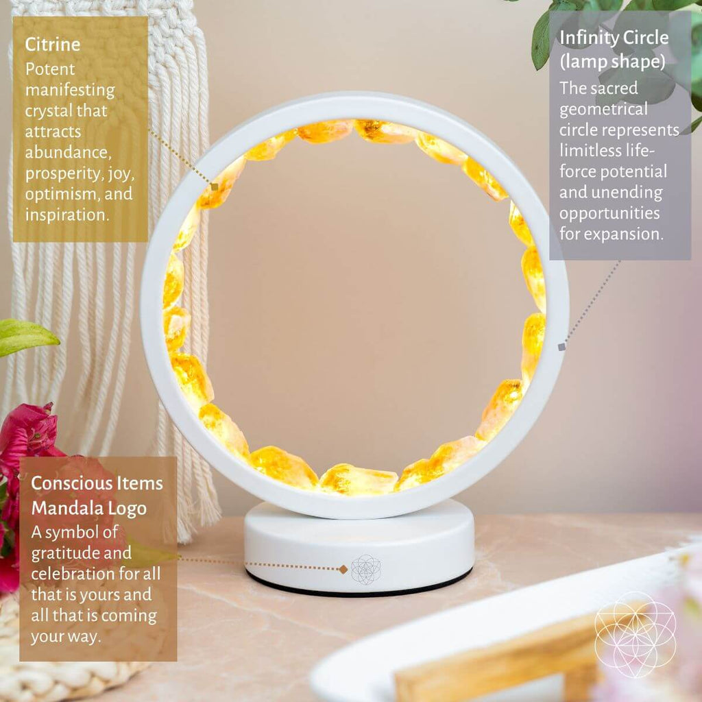 Infinite Abundance: Citrine Lamp of Manifestation by Conscious Items