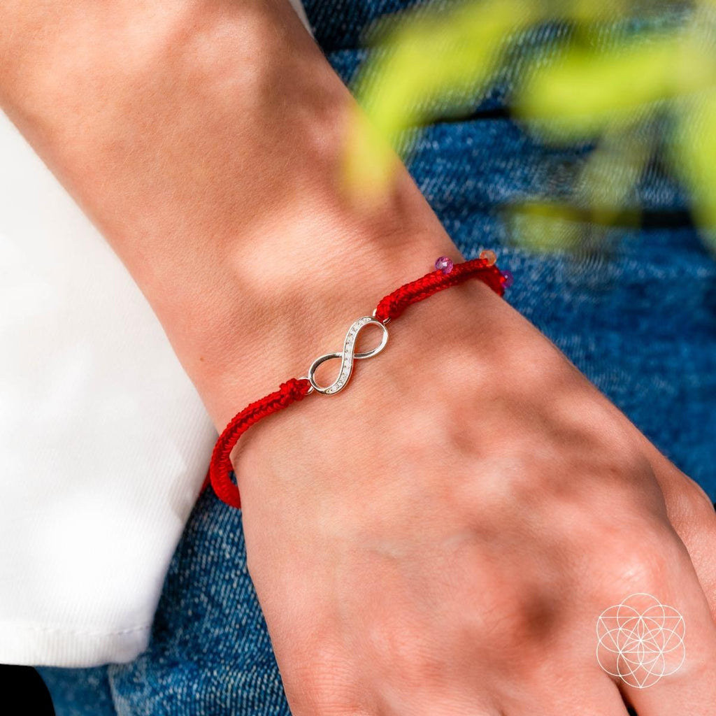 Infinite Prosperity - Eight-Strand Red String Bracelet by Conscious Items
