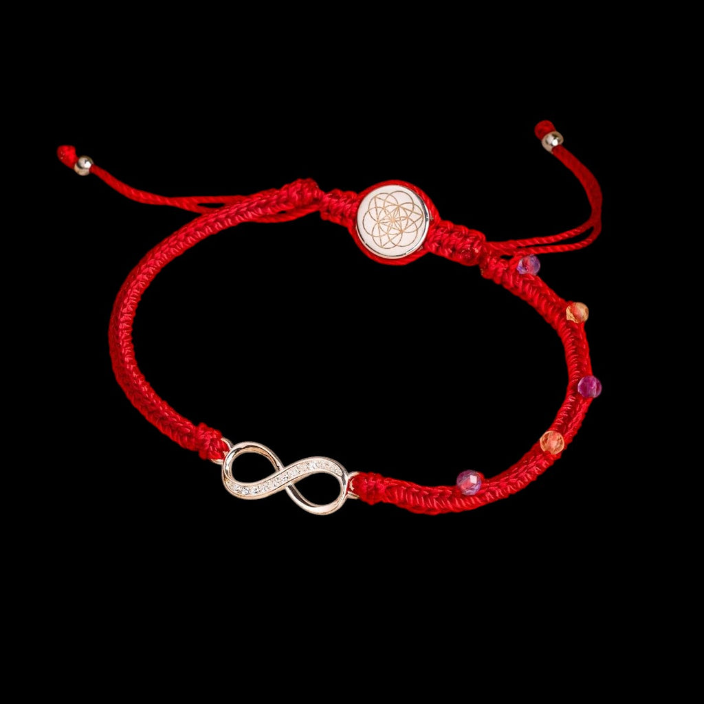 Infinite Prosperity - Eight-Strand Red String Bracelet by Conscious Items
