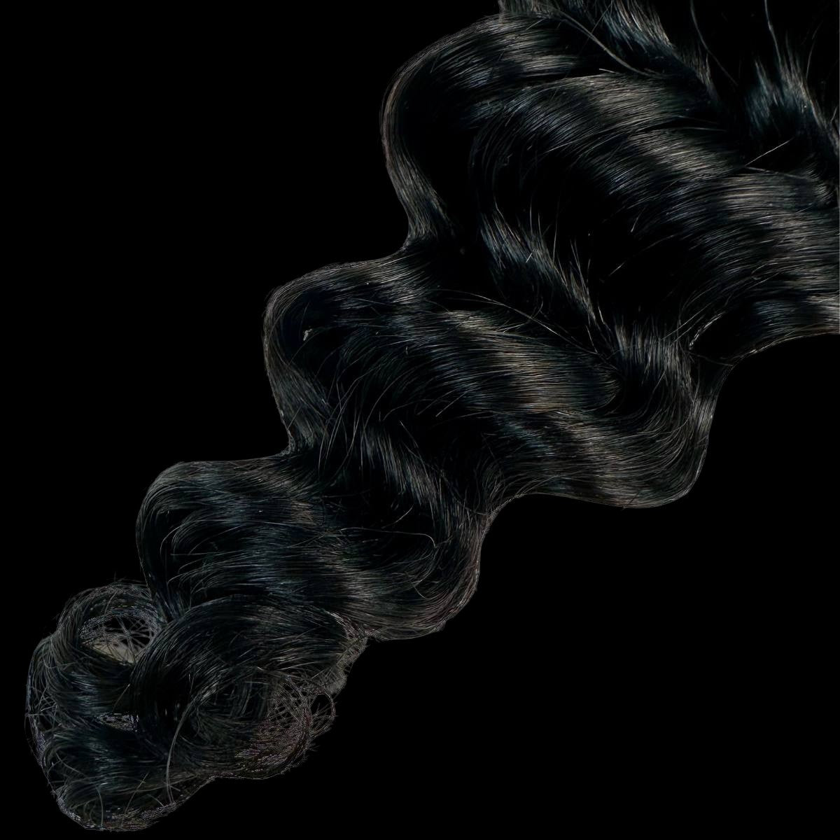 Jet Black Deep Wave Bulk 100% Human Braiding Hair by Private Label