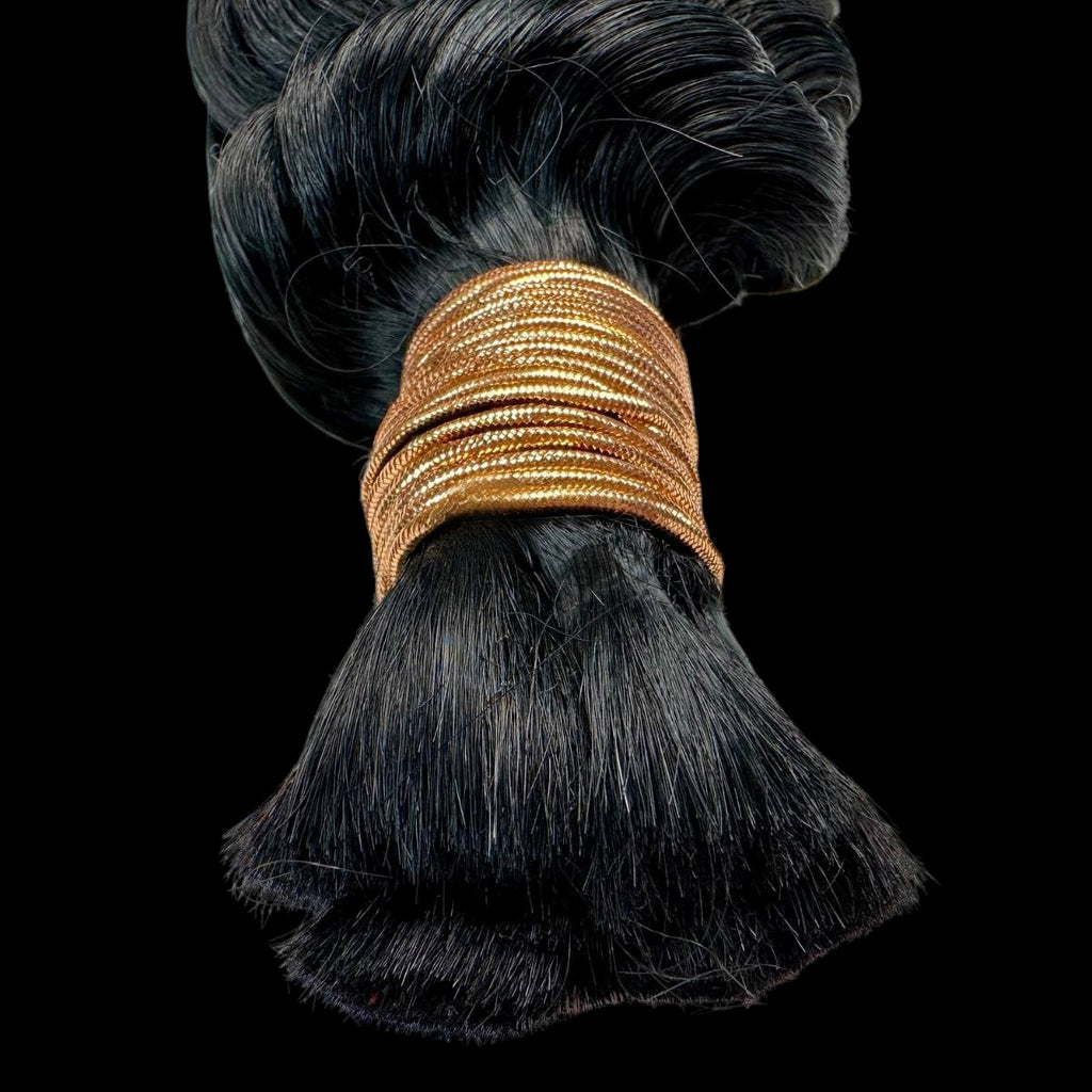 Jet Black Deep Wave Bulk 100% Human Braiding Hair by Private Label