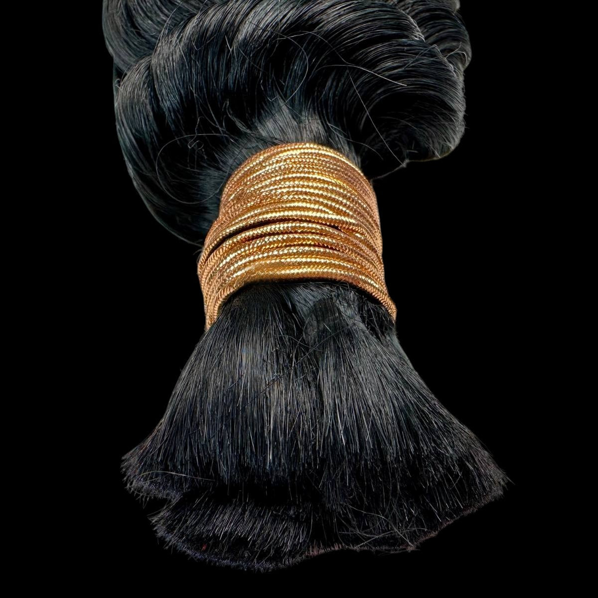 Jet Black Deep Wave Bulk 100% Human Braiding Hair by Private Label