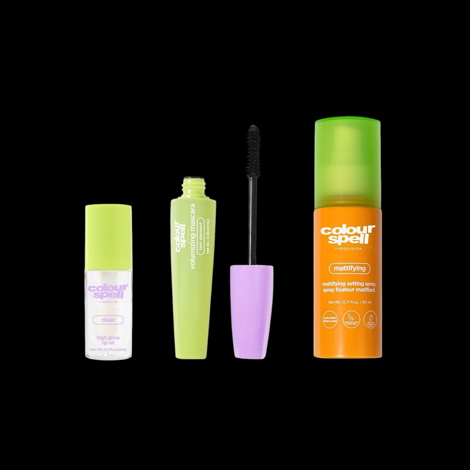 No Filter Needed Collection- Setting, Lip Oil & Mascara by ColourSpell