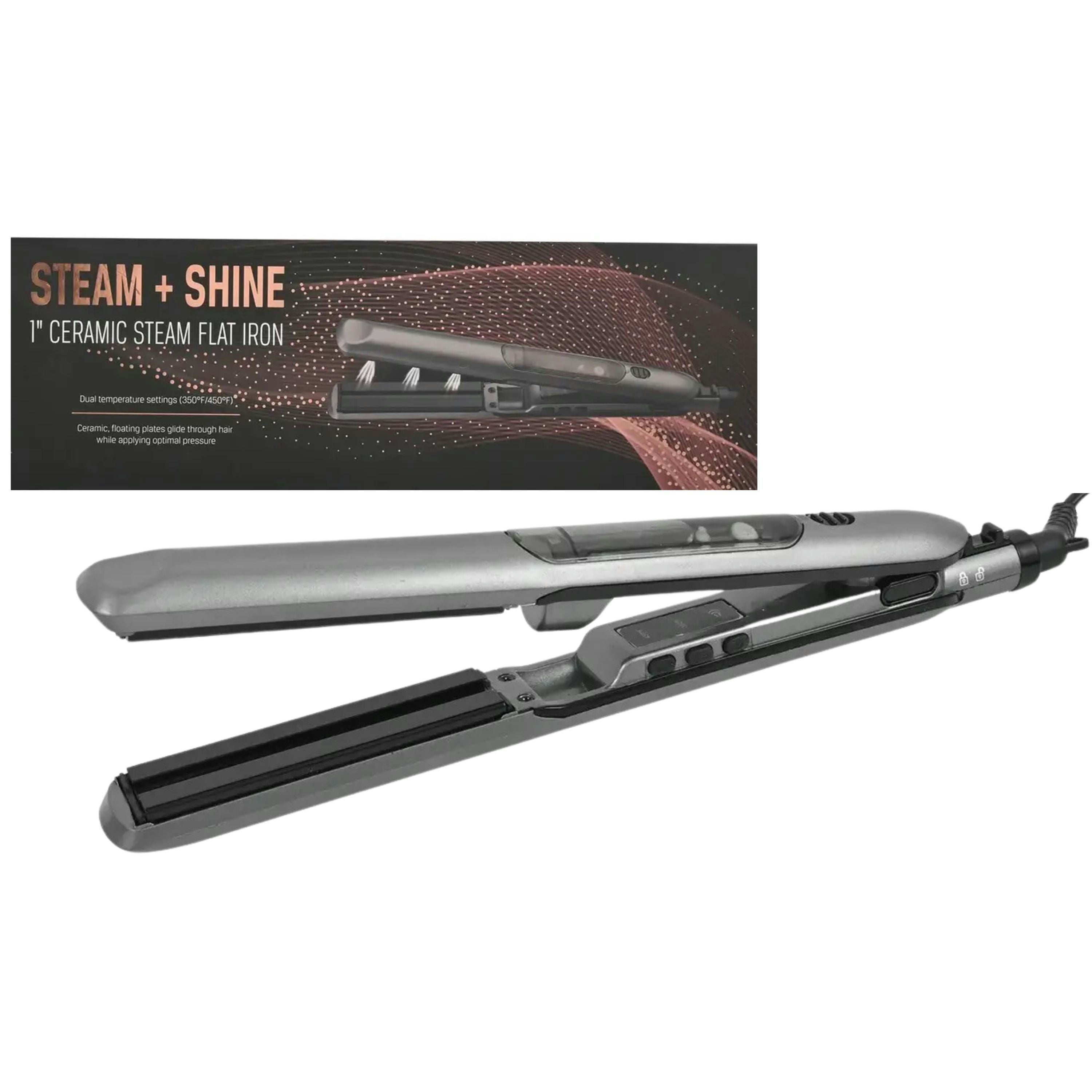 Steam + Shine 1" Ceramic Steam Flat Iron by VYSN
