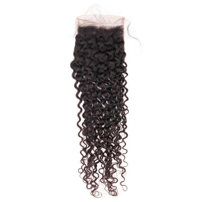 Kinky Curly 4x4 Transparent Lace Human Hair Closure by Private Label