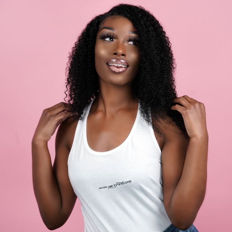 Kinky Curly 100% Human Hair Bundles by Private Label