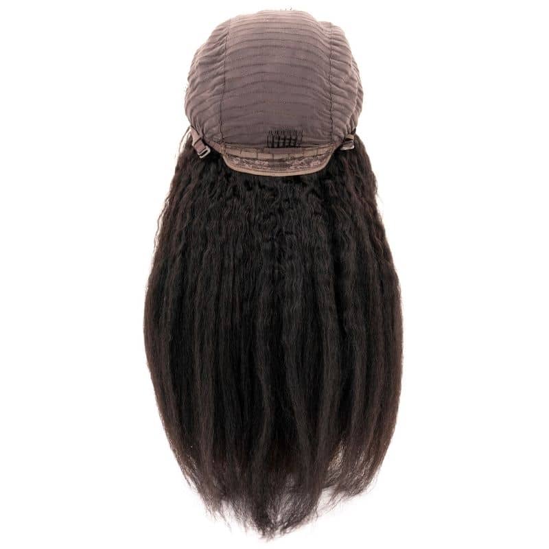 Kinky Straight 4x4 Transparent Lace 100% Human Hair Closure Wig by Private Label