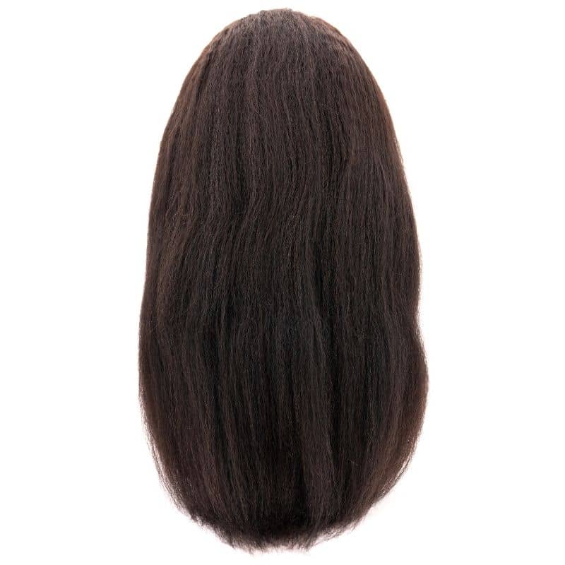 Kinky Straight 4x4 Transparent Lace 100% Human Hair Closure Wig by Private Label