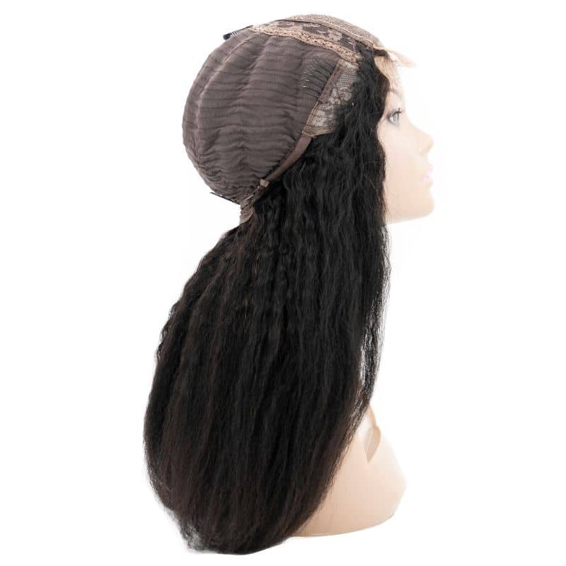 Kinky Straight 4x4 Transparent Lace 100% Human Hair Closure Wig by Private Label