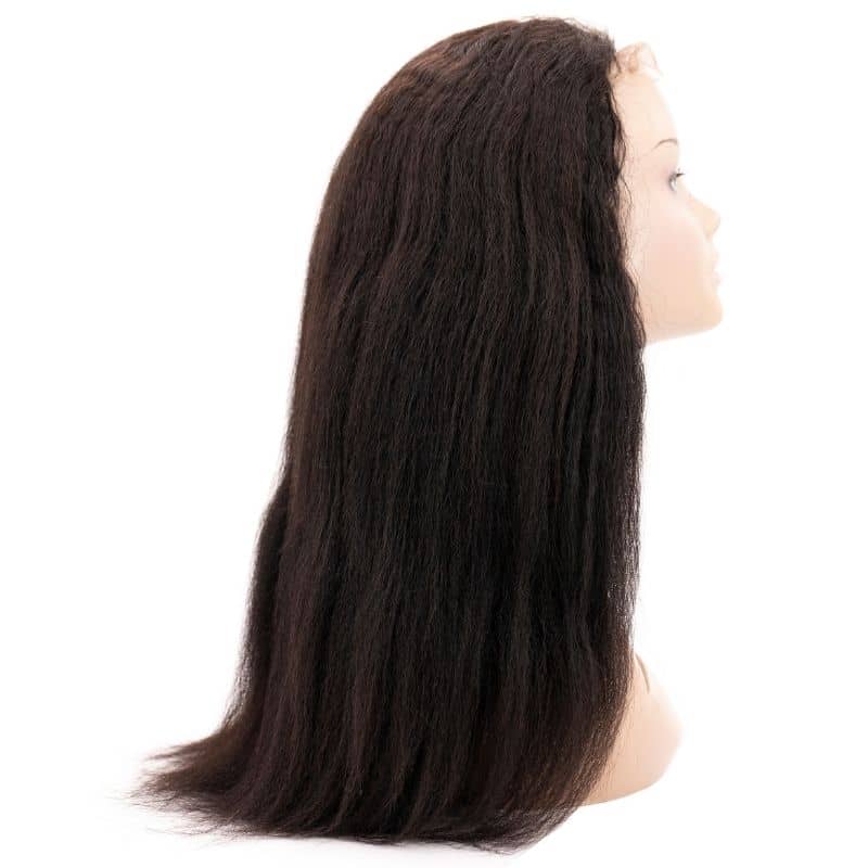 Kinky Straight 4x4 Transparent Lace 100% Human Hair Closure Wig by Private Label