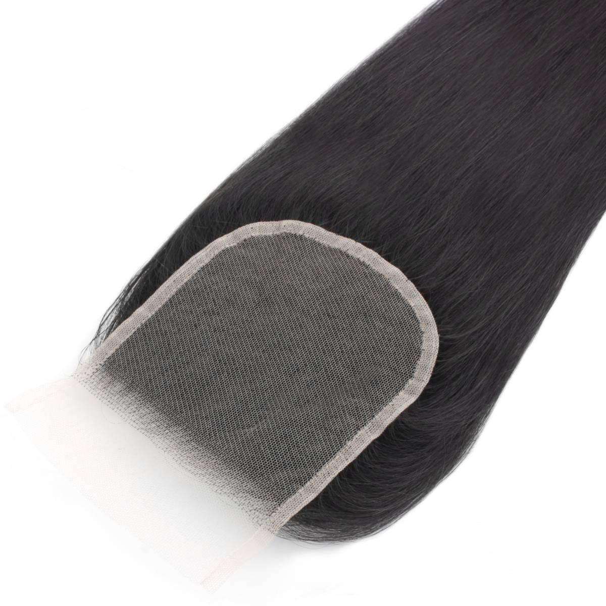 Brazilian Silky Straight 4x4 Transparent Lace Human Hair Closure by Private Label