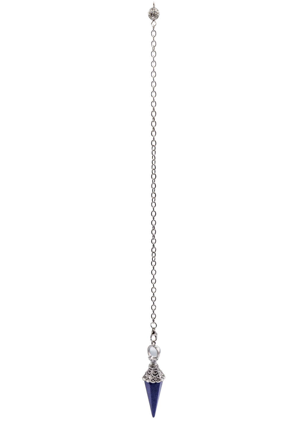 Ornate Lapis Crystal Pendulum