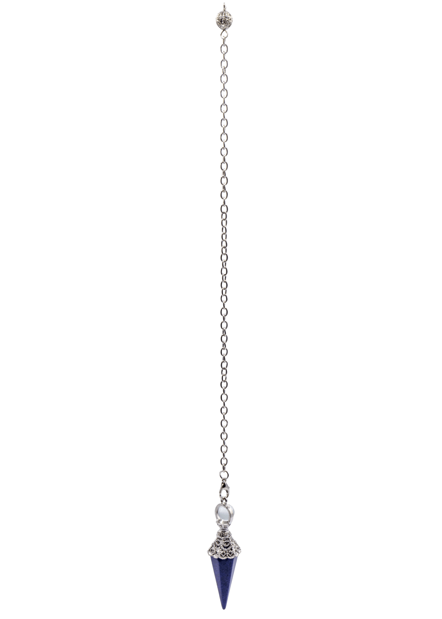 Ornate Lapis Crystal Pendulum