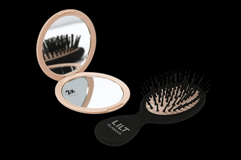 Lilt 2-Piece Compact Hair Brush & Mirror Gift Set by VYSN