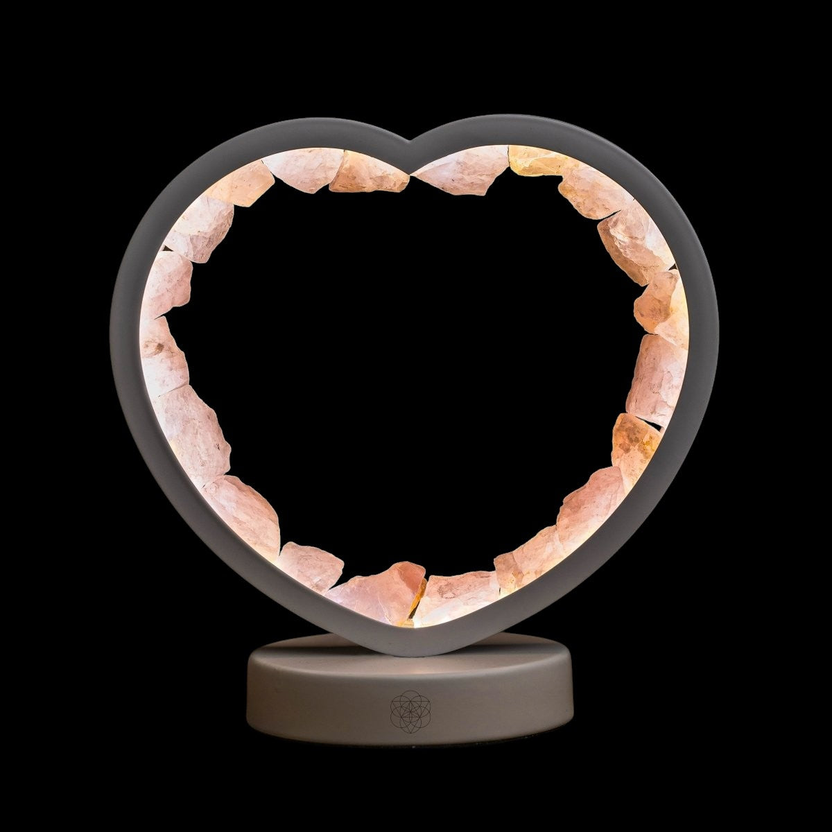 Love Magnet - Rose Quartz Heart Lamp by Conscious Items